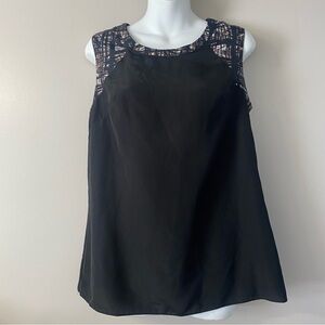 Charlie Jade Womens Sleeveless Pullover Top Shirt Blouse Black Brown Blue Small
